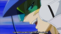 thiefrikku0306:  Yeah Jack, shut up and fuck him.  He&rsquo;s not going to because he knows that Yusei loves Kiryu this is a kids show.