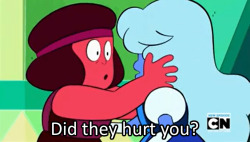 k-m-anthony:  Kind of a minor parallel in the grand scheme of things, to say the least, but it continues the Garnet/Stevonnie stuff that began back in Alone Together.