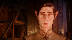   tried to take a screenshot of my Inquisitor last night but he started talking in the cutscene the second I hit prntscrn so I just got this  