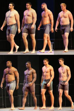 fit-feminist:  shungoku-satsu:  Promoting men’s body positivity. We all don’t have chiseled abs.  All of these guys look damn fine. You go rock those boxers, babes