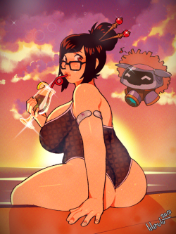 lilirulu:  Well, in honor of the Mei animated short I’ll upload this Mei Patreon pin-up out of order.  Made with Manga Studio 5 Pro | My Commissions [Open] | My Patreon   