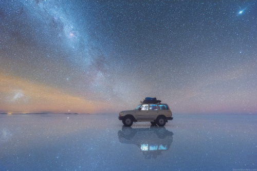 Porn photo wetheurban:  The Milky Way Reflected Onto
