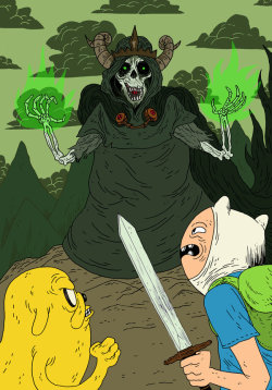 insanelygaming:  Finn &amp; Jake vs. The Lich King Created by Zé Burnay 