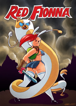 ninsegado91: albonet: I have a problem with mash-ups :DHere is Red Sonja/Fionna and Cake mash-up! Very nice 