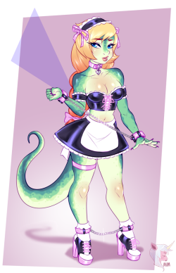 audiovideomeow:flat color for elberik thanks! lovely maid outfit :) 