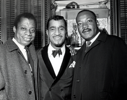 sammydavisjunior:  James Baldwin, Sammy Davis Jr., Martin Luther King Jr., 1963