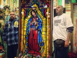 meyemory:  The Mexican community from the Bronx representing their culture FIRMES (Standing Strong) after walking six hours to 14th Street. #guadalupe #virgendeguadalupe #dóndeandalupita  (at Church of Our Lady of Guadalupe) 