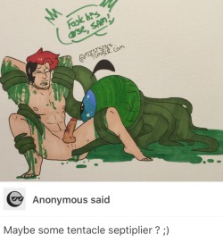 Septiplier w/tentacles for anon! I figured Sam would be apart of it since he could possibly do this ;)