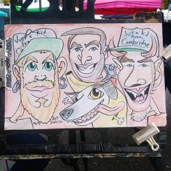 Caricatures at the Central Flea today!      It&rsquo;s right around the corner from the Central stop on the redline.  11am - 5pm 95 Prospect St (Central Square) Cambridge, MA 02139 There are a buncha other vendors that are here too. Lotsa cool stuff to