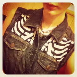 New vest WIP. I can’t sew to save my life :&gt;