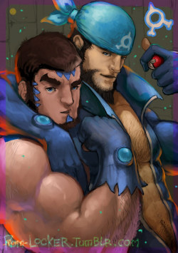 rum-locker:  Here’s another speedpainting of Archie and Matt from Team Aqua!  *whispers* Join team Aqua~ 