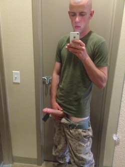 sextinguys:  Part 2: Charles Taylor 22yo is a sexy Marine that mainly just wants a girl to pleasure his hot cock all day long! Yummmm! Part 1: HERE  Fuckin hot