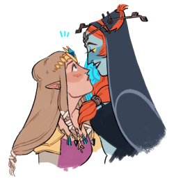 mimiadraws:me and @karamatsuvevo were gonna do a playthrough of twilight princess but now we’re waiting until one of us gets the hd remakealso we rly want midna and zelda to kiss