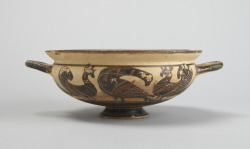 fishstickmonkey:  Cup: BirdsGreek, Late Corinthian, ca. 575–550  B.C. Ceramic  Princeton University Art Museum