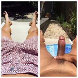 floridaexhib321:  iplay4pleasure:  What happens when you’re laying out and browsing trough Tumblr.  Florida Exhibitionist  Definitely