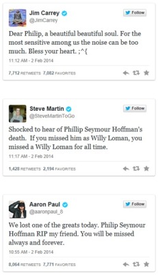 Poignant tweets on the loss of a great actor