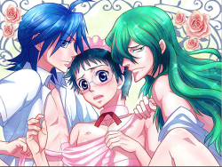 AKIBA PRINCESSCircle: AINIIYow*mushi Pedal comedy yaoi feat. mainly Manami x Sakamichi, with other characters (Sakamichi submissive). Wearing a maid outfit he won at the fair, the boy in glasses offers some ear cleaning but Jinpachi lewds it up, and
