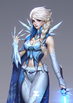 zeronis-art:  https://www.patreon.com/posts/4140266   Here’s the final version of the mashup series I did with Disney’s Frozen and Starwars. Hope you guys enjoy my own take on her in different costume and design.      ♥HD Video Process  ♥HD