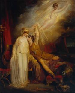 Richard Westall - The Reconciliation of Helen and Paris after his Defeat by Menelaus