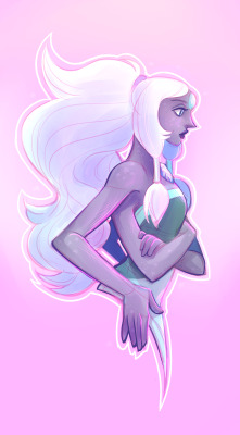 aesart:  Opal in all her glory, what a babe. I hope we see more of Amethyst and Pearl working together cause that would be awesome :^D