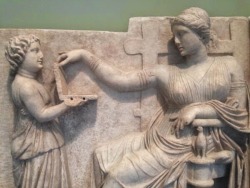 Hold this, slave, while I check my tumblr (Greek marble relief, c. 100BC)