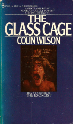 The Glass Cage, by Colin Wilson (Bantam, 1973).From a charity shop in Arnold, Nottingham.“Enraged and stifled with tormentHe threw his right arm to the NorthAnd his left arm to the South.”Just these words from Blake. No sign of a body, but the tide