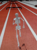 zwhicker:  this is hector the track and field skeleton reblog for 8 days of success and good fortune 