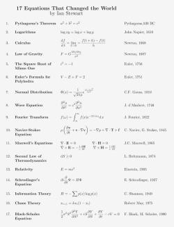 1ravenbiter:17 equations that changed the world