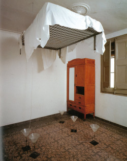 gallowhill:  rebecca horn, room of water from ‘el rio de la luna’ multimedia installation at barcelona, 1992 