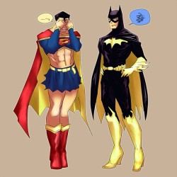 #superman #supergirl #batman #batgirl #dccomics
