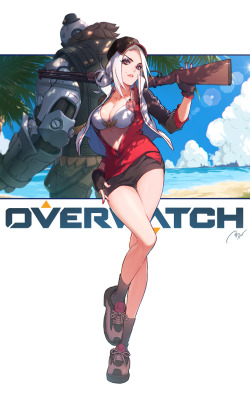 a-titty-ninja:  「Overwatch-ASHE-」 by ニシカワエイト | Twitter๑ Permission to reprint was given by the artist ✔.