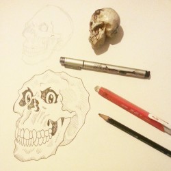 Another skull. #skull #artistsontumblr #mattbernson