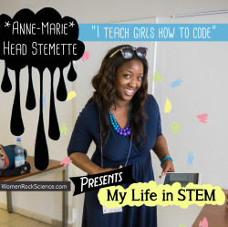womenrockscience:  I’m Anne-Marie Imafidon and I’m the youngest girl ever to pass an A-level in Computing (done aged 11 instead of 18) and am one of the youngest to gain a Masters degree in Mathematics and Computer Science from Oxford University (aged