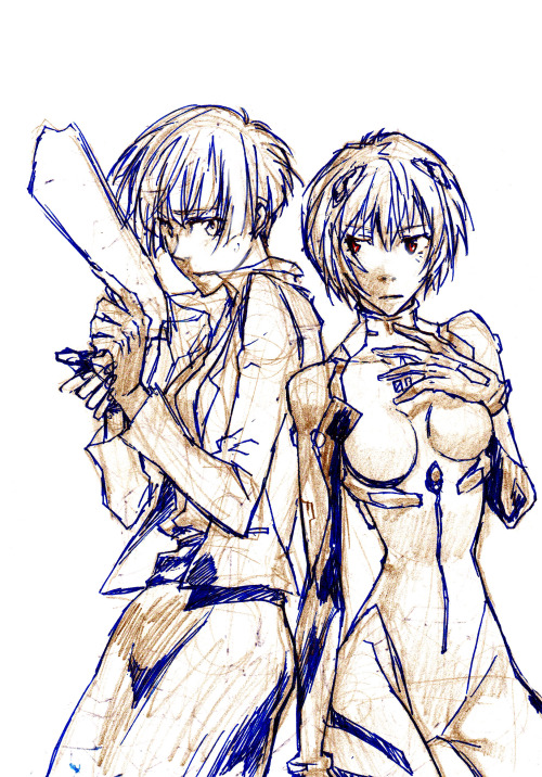 silenthill007:  Psycho Pass x NGE doodles porn pictures