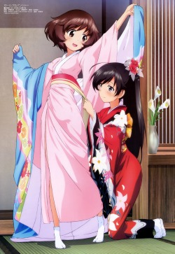 voynich8:  akiyama yukari girls und panzer isuzu hana kimono | #304552 | yande.re