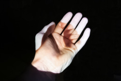 dy-ne:  Derek Paul Boyle - fist projected onto an open hand 