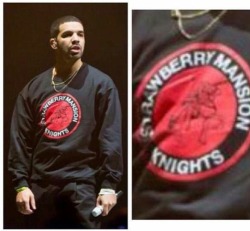 thesnobbyartsyblog:  Drake the new 50 cent.  Wearing Meek High School sweater.   This is just brutal