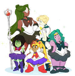 mickleback:   We… are the Cosplay Gems!  Just a thought I had when I saw the Sailor Moon references in SU… I think it would be really cute if Steven wanted to have a cosplay group and he asked the gems to cosplay Sailor Moon characters with him !!