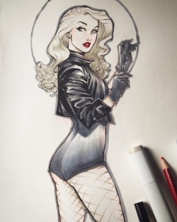 lukaswerneck:Black Canary -warm up  Based on the amazing @ottoschmidt piece  #BlackCanary #warmup #DcComics #justiceleague #Dinah #copicmarkers #sketch #sketchbook