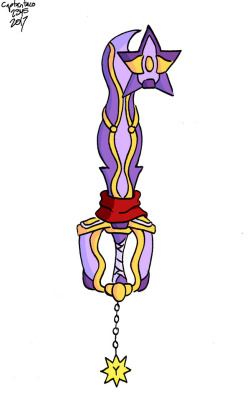 Another Jojo themed Keyblade. This one was inspired by Star Platinum.