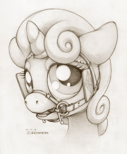 daisyafterdark:  ecmajor:  Bridle Belle by *ecmajor I secretly have a huge soft spot for spiral cinnabun manestyles…  Please tell me this is a sequel to the Rarity picture and part of the inspiration from Discipline and Pleasure fic.    Nah, not