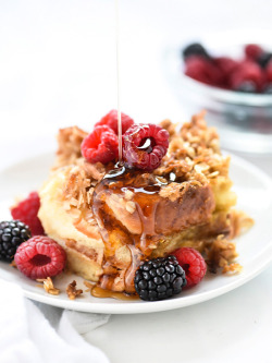 foodffs:  Coconut Baked French Toast With Oatmeal CrumbleReally nice recipes. Every hour.Show me what you cooked!
