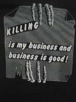 Well, apparently there&rsquo;s gonna be a purge. If I were to take part in such a thing, I&rsquo;d wear a shirt that had this on it. But, unfortunately there&rsquo;re consequences to murder, so&hellip;
