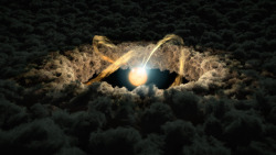just–space: Light Echoes Used to Study Protoplanetary Disks : This illustration shows a star surrounded by a protoplanetary disk. A new study uses data from NASAs Spitzer Space Telescope and four ground-based telescopes to determine the distance from