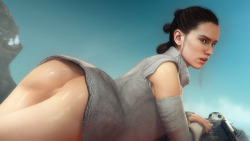 drdabblur:  I’ve been working hard on Rey, so here are a couple renders I did to showcase some of the new features of the model. I hope you enjoy them!I’ve edited her face to be much more accurate to Rey/Daisy Ridley’s, adjusted her hairline, made