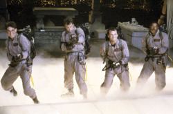 lostlevel:  Harold Ramis, Dan Aykroyd, Bill Murray &amp; Ernie Hudson in Ghostbusters (1984).