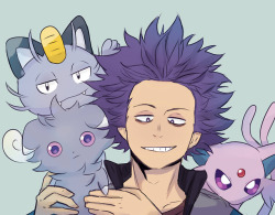 rainyazurehoodie:  Shinsou Hitoshi with some Pokemon that he would catch