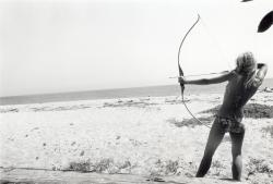modbrother:Dennis Hopper - Jane Fonda (with bow &amp; arrow), Malibu, 1965