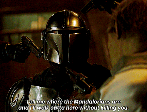 bladesrunner:Bescar’s value continues to rise. I’ve grown quite fond of it. Give it to me now or I’ll peel it off your corpse. THE MANDALORIAN  | Chapter 9: The Marshal 