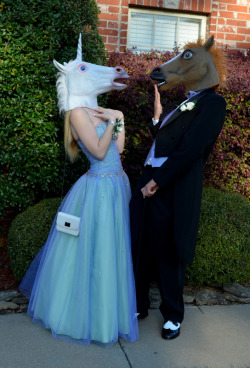prancing-pies:  So my prom was masquerade themed It was Justin’s idea. 